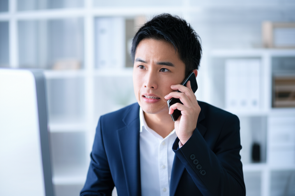転職エージェントとの電話に不満を感じるビジネスパーソン